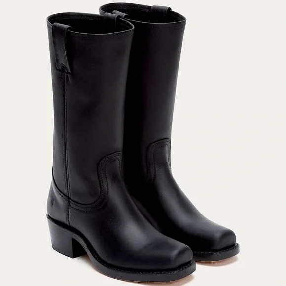 Frye Campus Cavalry 12L Black Real Leather Vintage Tall Knee High Comfy Boot - Picture 3 of 16